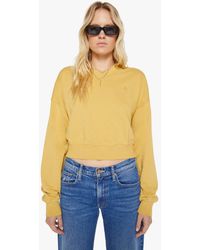 Mother - Eterne Cropped V-Neck Sweatshirt Saffron - Lyst
