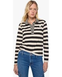 Mother - The L/S Close Cut Huddle And Cream Stripe T-Shirt - Lyst