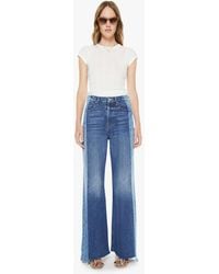 Mother - The Tux Sidestepper Sneak Fray Double Take Jeans - Lyst