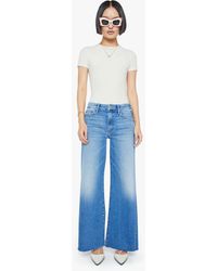 Mother - Petites The Lil Roller Fray Fan Favorite Jeans - Lyst