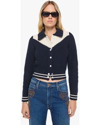 Mother - The Baby Raquette Cardigan And Ivory Shirt - Lyst
