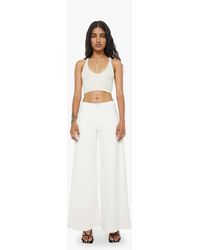 Mother - Petites The Lil Mid Rise Headliner Sneak Puffs Jeans - Lyst
