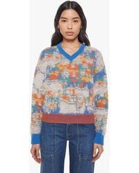 Mother - The Crop Varsity Jumper Fixer Upper Shirt - Lyst