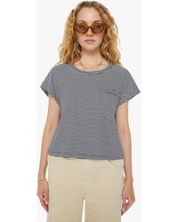 Mother - The Keep On Rolling Pocket T-Shirt Cream And Stripe T-Shirt - Lyst