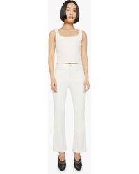 Mother - Petites The Lil' Hustler Patch Pocket Flood Cream Puffs Jeans - Lyst