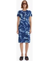 Mother The Little Goodie Goodie Midi Dress Parting The Waters - Blue