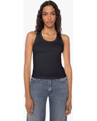 SPRWMN - Rib Fitted Scooped Tank Top - Lyst