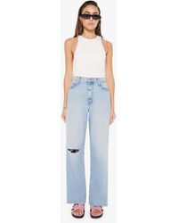 Mother - High Waisted Spinner Zip Sneak Chew We Bounced Jeans - Lyst