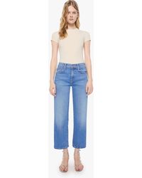 Mother - Petites The Lil Mid Rise Rambler Zip Ankle Piece By Jeans - Lyst