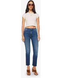 Mother - The Mid Rise Dazzler Ankle Fray Taking Chances Jeans - Lyst