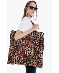 ARIZONA LOVE Embroidered Beachbag Leopard - Multicolor
