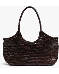 Basket Case - Kerala Medium Leather Tote Marrone Scuro - Lyst