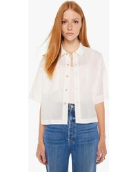 Mother - The Roomie Double Pocket Thin Air Egret Shirt - Lyst