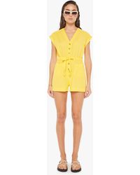 Mother - The Long Story Shorts Romper Primrose - Lyst
