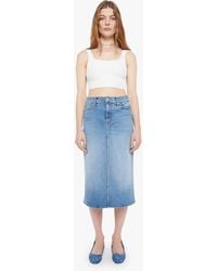 Mother - The Swooner Straight A Midi Skirt Ride Hard,Live Louder - Lyst