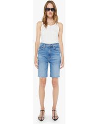 Mother - High Waisted Rider Bermuda Shorts Fray Float My Boat - Lyst