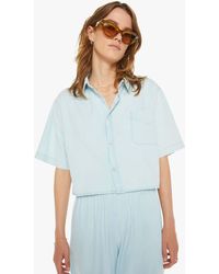 SPRWMN - Cropped Button Up Charlie Shirt - Lyst