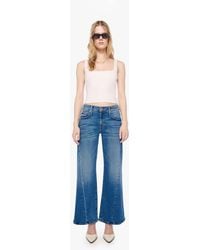Mother - Petites The Lil Mid Rise Sidestepper Twist Sneak Strike It Rich Jeans - Lyst