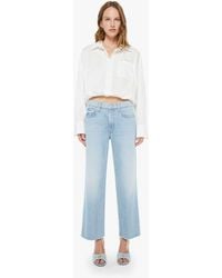 Mother - The Mid Rise Rambler Zip Ankle Fray Few & Far Between Jeans - Lyst