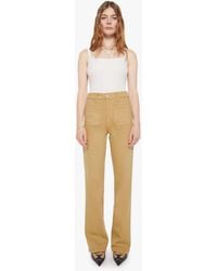 Mother - High Waisted Patch Pocket Bookie Sneak Latte Jeans - Lyst