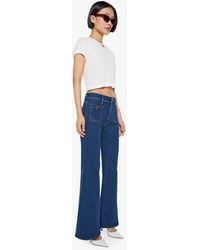 Mother - Petites The Lil Patch Pocket Doozy Sneak Retrograde Rodeo Jeans - Lyst