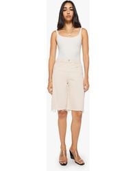 Mother - The Half-Pipe Bermuda Fray Puree Jeans - Lyst