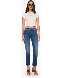 Mother - The Mid Rise Dazzler Ankle Fray Taking Chances Jeans - Lyst