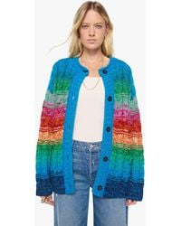 Mother - The Biggie Cardigan Wool Cable Shirt - Lyst