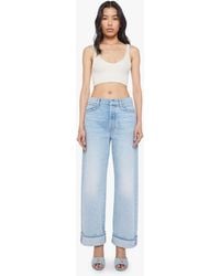 Mother - The Dodger Button Hover Cuff I Could Care Less Jeans - Lyst