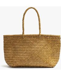 Basket Case - Majuli Small Leather Tote Bamboo - Lyst