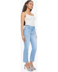 Mother - Petites The Lil Hustler Ankle Fray Sow Surreal Jeans - Lyst