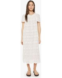 Natalie Martin - Sienna Dress Medallion Embroidery Salt - Lyst