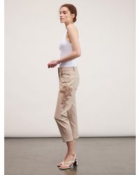 mötivi - Pantaloni in cotone con ricamo laterale - Lyst