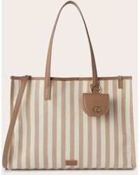mötivi - Shopping bag in canvas a righe - Lyst