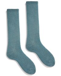 Lisa B New Basic Wool Cashmere Sock - Mineral - Blue