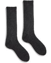Lisa B New Basic Wool Cashmere Sock - Charcoal - Gray