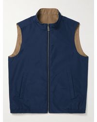 Canali Reversible Slim-fit Shell Gilet - Blue