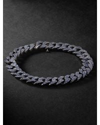 SHAY - Armband aus geschwärztem 18 Karat Gold mit Saphiren - Lyst