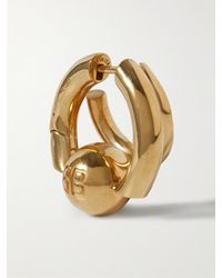 Balenciaga - Gold-tone Single Hoop Earring - Lyst