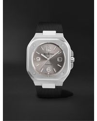 Bell & Ross - Br 05 Grey Steel Automatic 40mm Stainless Steel And Rubber Watch - Lyst