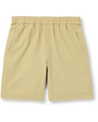 Folk - Assembly Straight-leg Linen And Cotton-blend Shorts - Lyst
