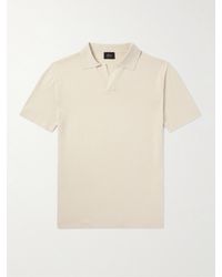 Brioni - Cotton And Silk-blend Polo Shirt - Lyst