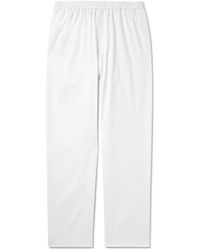 The Row - Jonah Wide-Leg Stretch Cotton And Cashmere-Blend Trousers - Lyst