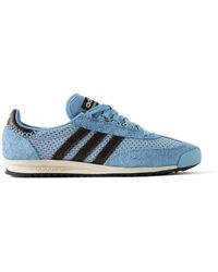 adidas Originals - Wales Bonner Sl76 Leather-trimmed Brushed-suede And Mesh Sneakers - Lyst