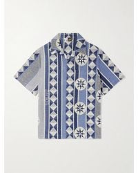 Loewe - Paula's Ibiza Camp-collar Jacquard-knit Cotton-blend Terry Shirt - Lyst