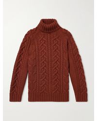 Brunello Cucinelli - Cable-Knit Cashmere Rollneck Sweater - Lyst