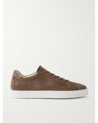Tod's - Paneled Rubber-Trimmed Suede Sneakers - Lyst