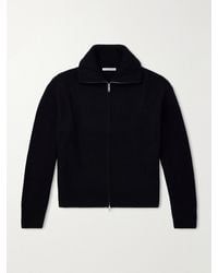 Studio Nicholson - Ribbed-Knit Merino Wool Zip-Up Cardigan - Lyst