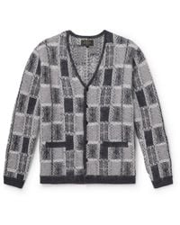Beams Plus - Brushed Checked Jacquard Cardigan - Lyst