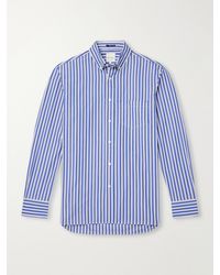 Paul Smith - Button-down Collar Striped Cotton-chambray Shirt - Lyst
